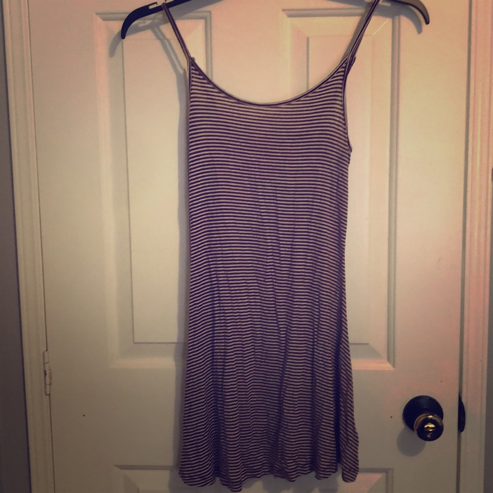 New burgundy stripped dress